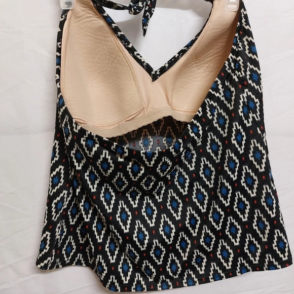 Lands end plus size swimsuit tankini top aztec red white blue patriotic size 18 - Picture 4 of 6